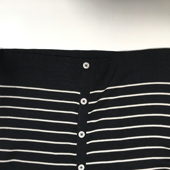 Ralph Lauren Silk cardigan black & white stripes - Picture 5 of 7